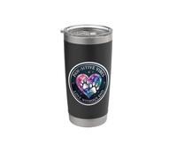 Pawsitive Vibes Amore Senza Fine Gatto Cane Proprietario Mamma Papà Amante Bicchiere termico in acciaio inox doppia parete