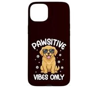 Pawsitive Vibes Only Dog Lover Art Custodia per iPhone 15 Plus