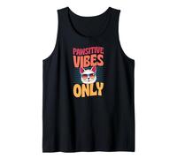 Pawsitive Vibes Only, Gioco di Parole d'Amore per Gatti in Stile retrò Canotta