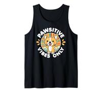 Pawsitive Vibes Solo Carino Kawaii Corgi Motivazione positiva Canotta