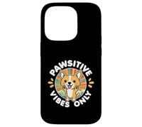 Pawsitive Vibes Solo Carino Kawaii Corgi Motivazione positiva Custodia per iPhone 14 Pro