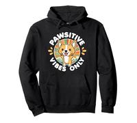 Pawsitive Vibes Solo Carino Kawaii Corgi Motivazione positiva Felpa con Cappuccio