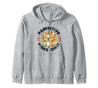 Pawsitive Vibes Solo Carino Kawaii Corgi Motivazione positiva Felpa con Cappuccio