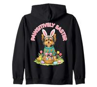 Pawsitively Easter Yorkshire Terrier Orecchie Coniglietto Uova Carine Felpa con Cappuccio