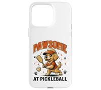 Pawsome At Pickleball Carino Cucciolo Amante Sport Custodia per iPhone 15 Pro Max