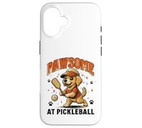 Pawsome At Pickleball Carino Cucciolo Amante Sport Custodia per iPhone 16