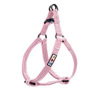 Pawtitas Pettorina per cani in plastica riciclata da bottiglie raccolte dagli oceani, cuciture riflettenti, XS, rosa fiori di ciliegio