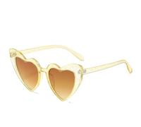 PawUniscript Occhiali da sole retrò a forma di cuore da 2 pezzi con protezione UV400 - Occhiali vintage for gli amanti della moda