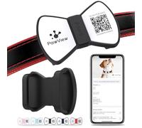 PawView Medagliette per cani con codice QR con NFC, targhetta identificativa personalizzata in silicone impermeabile scorrevole sul collare per cani per il recupero degli animali domestici smarriti