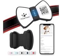 PawView Tag ID per cani con codice QR UK con NFC - Medaglietta identificativa per animali personalizzata impermeabile in silicone da far scorrere sul collare del cane per il recupero di animali