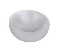 PawwJoy Ciotola in selenite, piatto per gioielli per comodino, supporto in gesso per decorazione domestica, organizer in cristallo per camera da letto e ufficio, rotondo