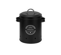 PawwJoy Contenitore per patate in metallo, contenitore per alimenti rustico, contenitori da cucina per verdure, per dispensa e controsoffitto, nero medio