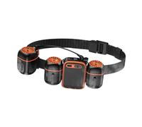 PawwJoy Mini ventilatore a vita ricaricabile USB con cintura ventola di raffreddamento forte vento per ciclismo arrampicata casa estate spiaggia campeggio - B