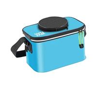 PawwJoy Secchio pieghevole per pesci vivi, con tracolla, in EVA, pieghevole, organizer per pesca, campeggio, picnic, 30 x 20 x 20 cm, blu