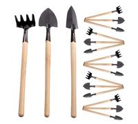 PawwJoy Set di attrezzi da giardino ergonomici compatti, 6 set di mini pale, rastrelli, cazzuole per piantare interni e cura dei fiori - Forniture affidabili per giardinaggio