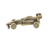 PawwJoy Statua in ottone Go Kart Decorazione da tavolo a quattro ruote motrici Cool Scultura Tea Pet Miniatura per accessori da collezione tavolino