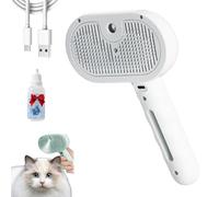Pawzium Pets, Pawzium Pets Hair Removal Brush Comb, SteamGlide Cat Grooming Comb, 3-In-1 Spray Hair Removal Steam Brush for Dogs, Cats & Small Animals (White,1PC)