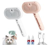 Pawzium Pets, Pawzium Pets Hair Removal Brush Comb, SteamGlide Cat Grooming Comb, 3-In-1 Spray Hair Removal Steam Brush for Dogs, Cats & Small Animals (Mix2,2PCS)