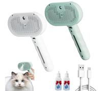 Pawzium Pets, Pawzium Pets Hair Removal Brush Comb, SteamGlide Cat Grooming Comb, 3-In-1 Spray Hair Removal Steam Brush for Dogs, Cats & Small Animals (Mix1,2PCS)