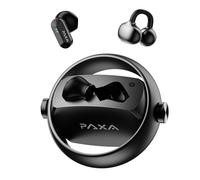 PAXA 2 in 1 a Cuffie Auricolari Aperte Clip per Orecchie Aperte, Bluetooth 6.0 Zero Ritardo, Ultra-Lunga 140 Ore, Riconoscimento Automatico L/R, Hi-Fi Suono per Lavoro Fitness Corsa, Ctbuds Nero