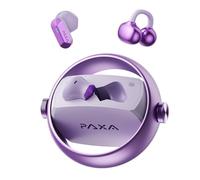 PAXA 2 in 1 a Cuffie Auricolari Aperte Clip per Orecchie Aperte, Bluetooth 6.0 Zero Ritardo, Ultra-Lunga 140 Ore, Riconoscimento Automatico L/R, Hi-Fi Suono per Lavoro Fitness Corsa, Ctbuds Viola