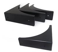 Paxar Paraurti angolari decorativi da scrivania, 4 pezzi, per mobili e paracolpi in ottone, per armadietti, colore: nero