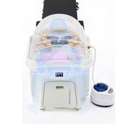 paxilnie Attrezzatura per spa giapponese, bacino portatile per shampoo con serbatoio d'acqua grande da 60 l, circolazione termostatica dell'acqua, fumigazione e terapia della luce, per salone di