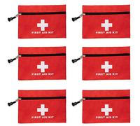 PAXLAMB Red First Aid Bag vuoto kit di pronto soccorso vuoto impermeabile piccolo mini per kit di pronto soccorso Pack emergenza escursionismo zaino in spalla campeggio, viaggi, auto ciclismo (rosso