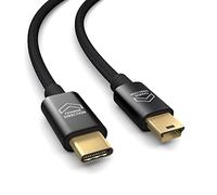 PAXO Cavo da USB C a mini USB da 0,3 m (compatibile con OTG), per dashcam, fotocamera, navigatore satellitare, controller PS3, cornice digitale, cavo di ricarica rapida, cavo dati