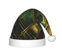 PAYDYLONA Cappelli di Natale per bambini stampati a quadri neri e verdi di lusso - Perfetto per la decorazione della casa di Capodanno e forniture per feste