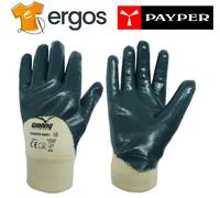 PAYPER 12 paia GUANTI TANKER NBR1 Dorso Aerato Cotone Interlock Spalmato Maglia