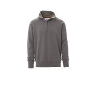PAYPER Austin Felpa da Lavoro Uomo 100% Cotone Mezza Chiusura Zip Manica Raglan Polsini Vita in Costina Grigio Smoke (M)