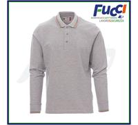 Payper AVIAZIONE Polo Unisex Manica Lunga 100% Cotone Piquet Profilo Tricolore