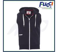Payper BOXER+ Felpa Uomo Smanicata Cappuccio Zip Intera Lavoro Sport Marsupio