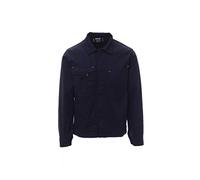 Payper CABIN Giubbino jeans uomo 100% cotone chiusura con bottoni tasche al petto porta smartphone badge penna Blu Navy (XL)