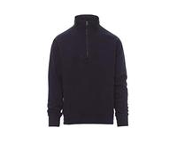 PAYPER Canada Felpa da Lavoro Uomo a Manica Lunga Misto Cotone Mezza Chiusura Zip Manica a Giro Polsini Vita in Costina Blu Navy (3XL)