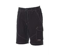 PAYPER Caracas Bermuda da Uomo 100% Cotone Chiusura Zip Tasca Porta Metro Posteriore Bande Reflex Nero (3XL)