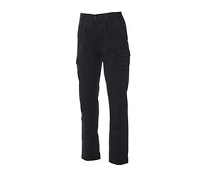PAYPER Cargo 2.0 Pantalone da Uomo Donna Multitasche Misto Cotone Chiusura Zip portametro Tasche Anteriori Laterali Posteriori (Nero, M)