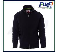 Payper CLASS+ Felpa Uomo Zip Intera Cotone Poliestere Garzata Lavoro Sport