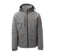 PAYPER Creek Pad - Giacca softshell invernale, unisex, colore grigio fumo, nero, taglia S, Grigio fumo/Nero, S