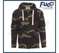 Payper DALLAS+ Felpa Uomo Cappuccio Zip Intera Cotone Garzata Lavoro Sport