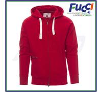 Payper DALLAS+ Felpa Uomo Cappuccio Zip Intera Cotone Garzata Lavoro Sport