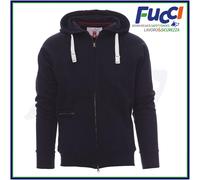 Payper Dallas+ Felpa Full Zip con Cappuccio Garzata da uomo Navy Blue