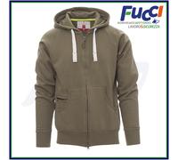 Payper DALLAS+ Felpa Uomo Cappuccio Zip Intera Cotone Garzata Lavoro Sport