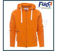 Payper DALLAS+ Felpa Uomo Cappuccio Zip Intera Cotone Garzata Lavoro Sport