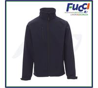 Payper DUBLIN Giacca uomo da lavoro 100% poliestere Soft Shell manica raglan chiusura zip tasche esterne Blu Navy (L)