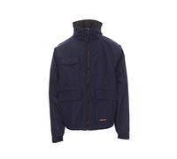 PAYPER ESCAPE Giubbino uomo da lavoro 100% poliestere chiusura zip cappuccio richiudibile tasche porta cellulare Dress Blu Navy/Blu Royal (S)