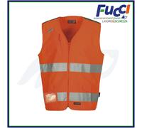 GILET CASACCA ALTA VISIBILITA' LAVORO PAYPER EXPERT CATARIFRANGENTE BANDE 3M