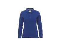 Payper Florence Lady - Polo da Donna a Maniche Lunghe, 100% Cotone, Effetto Perlato, Spacchi Laterali, Rinforzo, Scollatura Posteriore Sagomata, Arancione