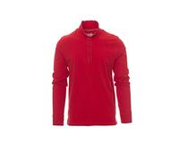 Payper Polo Uomo Florence – Manica Lunga 100% Cotone 210g Colletto e Polsino a Costine Rosso (5XL)